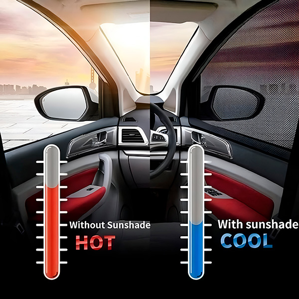 Car window cover 4-pcs sunshade set