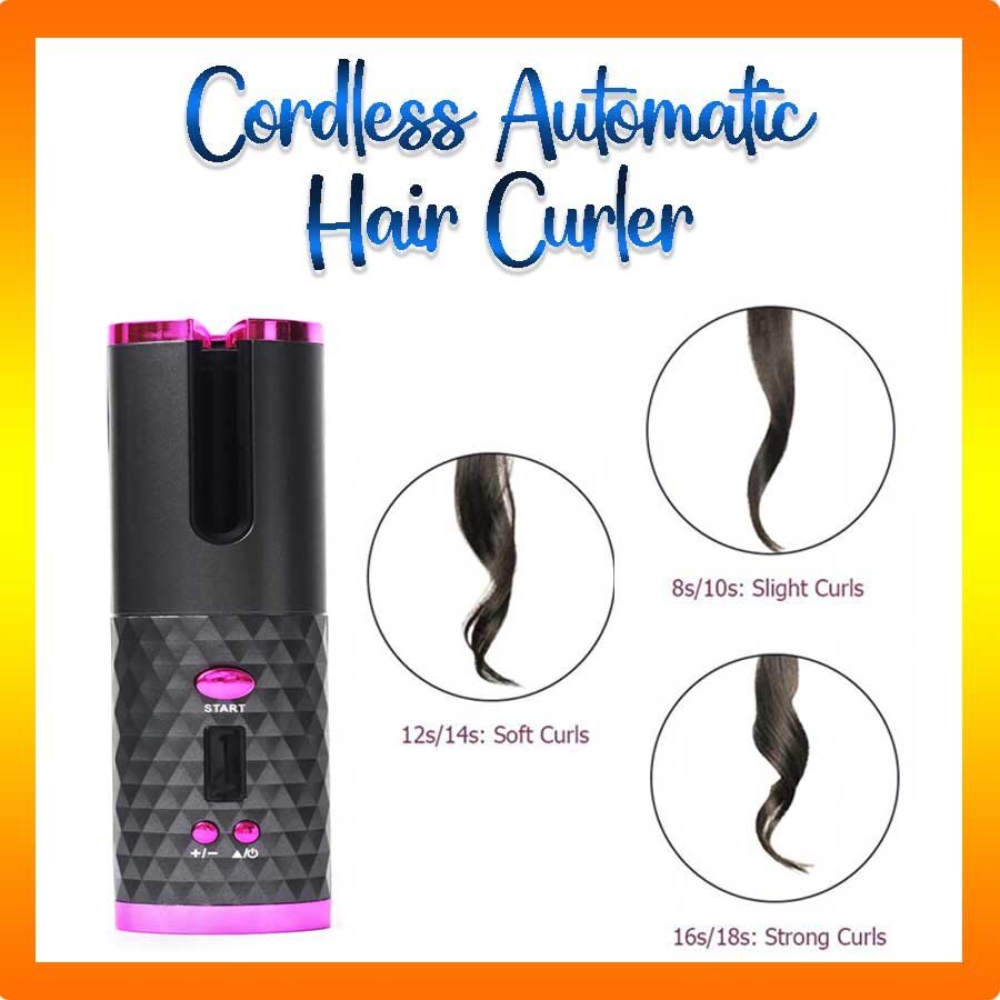 Rotating wireless curling iron